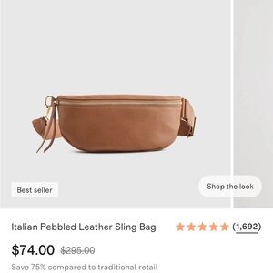 Quince Brown Leather Crossbody Belt Bag